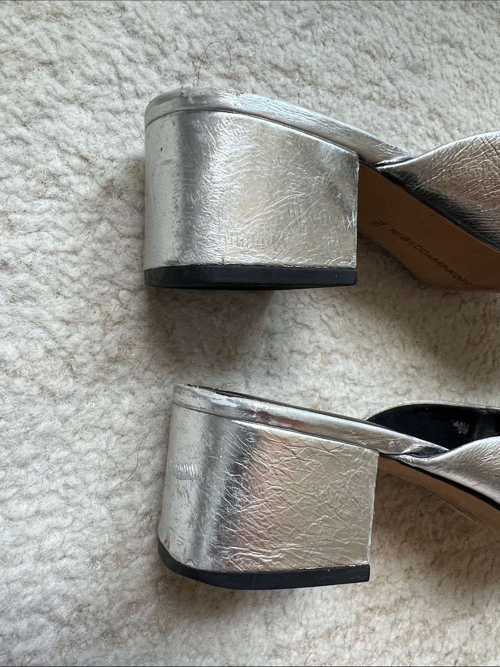 Rebecca Minkoff Metallic Silver Pointed-Toe Mule Flats - Picture 3 of 7